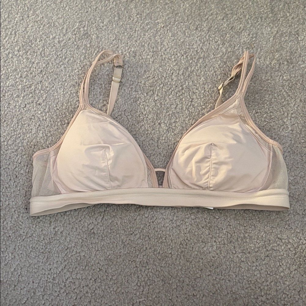 Lively Tan Bralette with Mesh Accents size Large